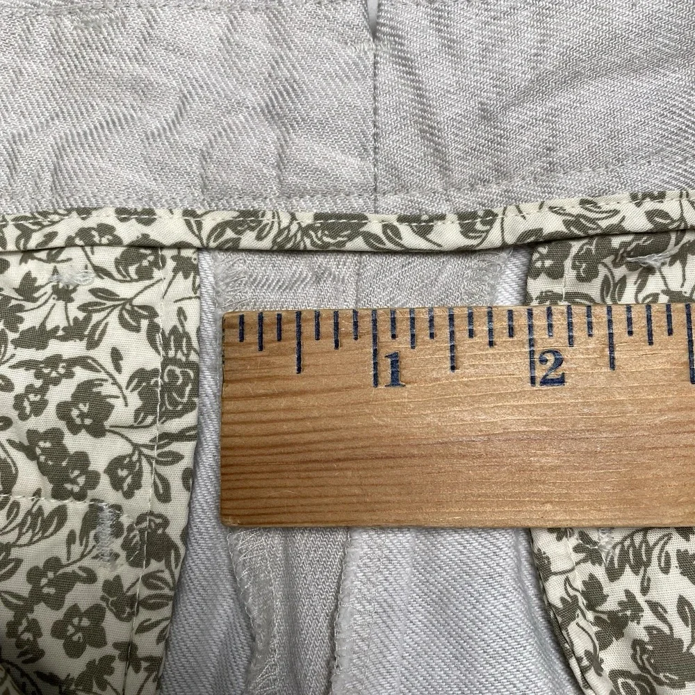 Bonobos Linen Pants 29x32 Slim Profilo Flat Front Off White Gray